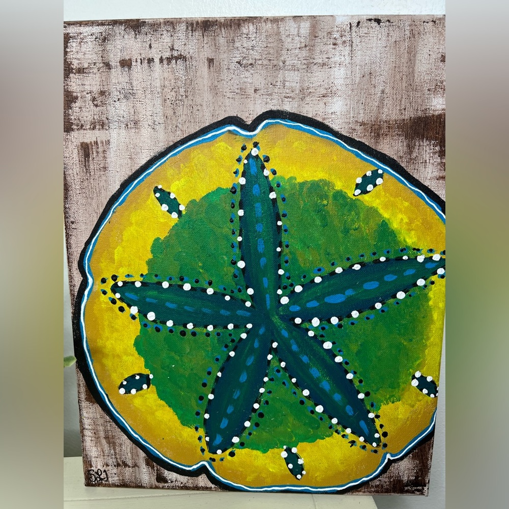 Brand New-Original Sand-dollar Painting - Picture 2 of 2